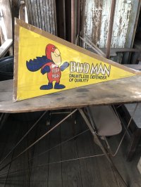 90s Vintage Budweiser BUD MAN Pennant (B184) 