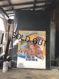 80s Vintage Budweiser Bud Light Spuds MacKenzie Store Display Poster Sign (B182) 