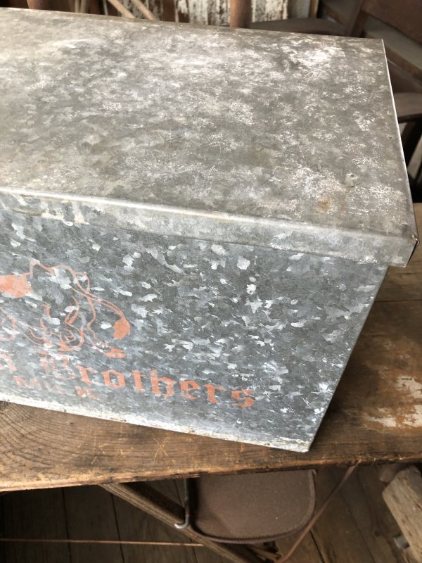 画像15: Vintage Galvanized Metal Dairy Milk Box Smith Brothers L (R187) 