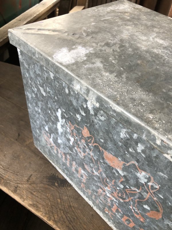 画像14: Vintage Galvanized Metal Dairy Milk Box Smith Brothers L (R187) 