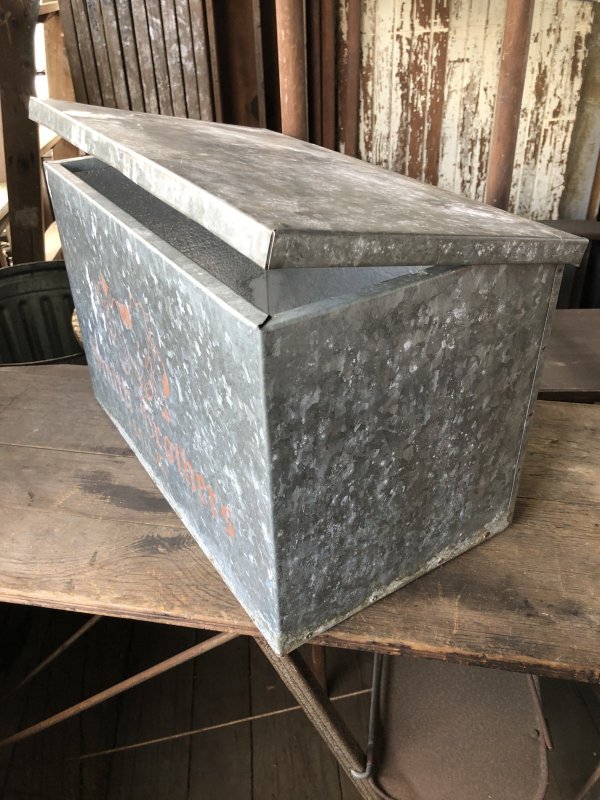 画像12: Vintage Galvanized Metal Dairy Milk Box Smith Brothers L (R187) 