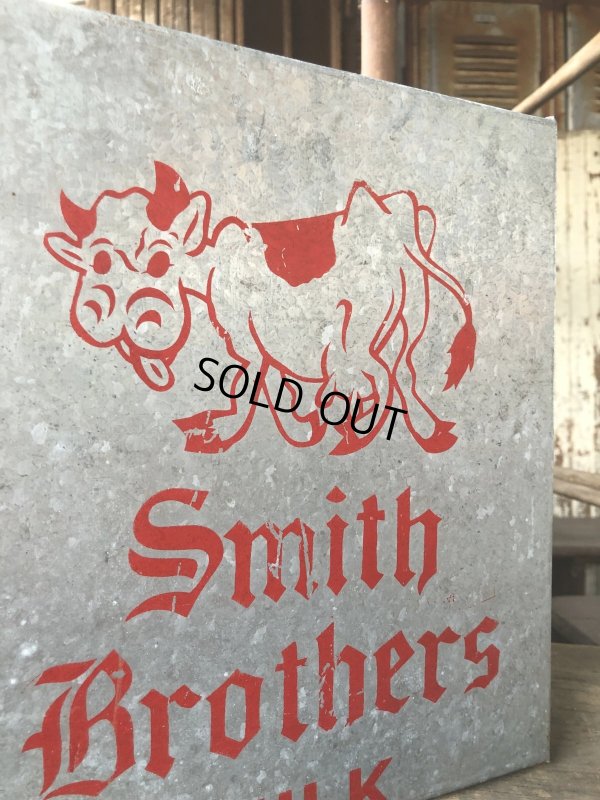 画像8: Vintage Galvanized Metal Dairy Milk Box Smith Brothers (R186)