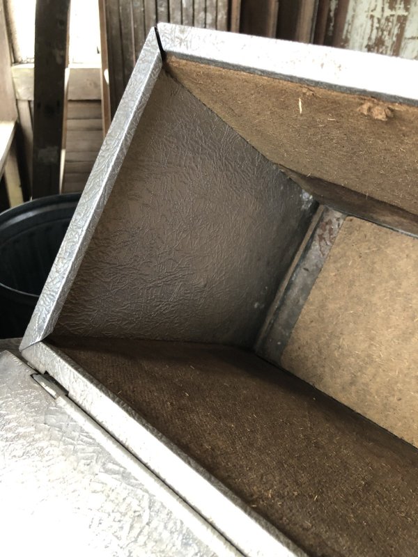 画像10: Vintage Galvanized Metal Dairy Milk Box (R185)