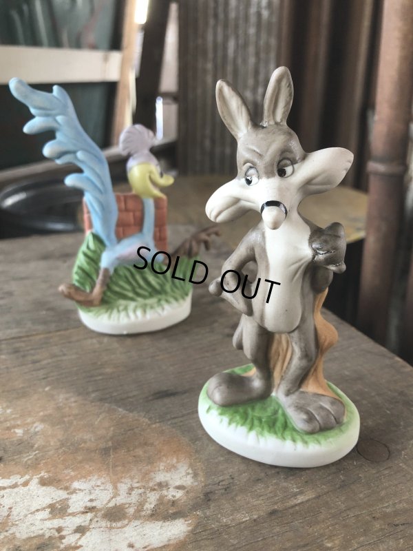 画像3: 70s Vintage Ceramic Figurine Road Runner & Wile E. Coyote SET (R195) 