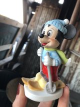70s Vintage Ceramic Figurine Mickey Mouse Ski (R196) 