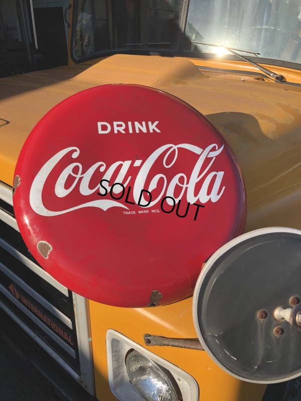 画像11: 50s Original DRINK Coca-Cola Porcelain Enamel Button Sign (R201) 