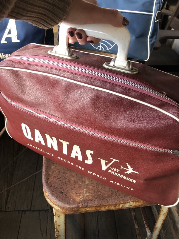 画像16: 60s Vintage Qantas V-Jet Passenger Airline Bag (R206)