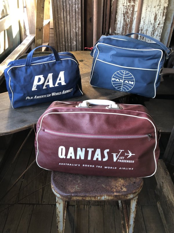 画像17: 60s Vintage Qantas V-Jet Passenger Airline Bag (R206)