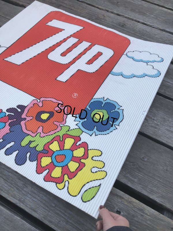 画像5: Vintage 7UP x Peter Max Cardboard Store Sign (R208)