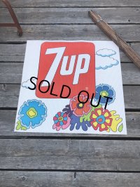 Vintage 7UP x Peter Max Cardboard Store Sign (R208)