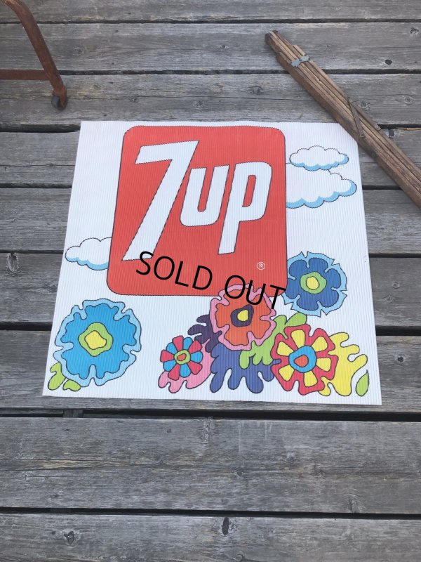 画像1: Vintage 7UP x Peter Max Cardboard Store Sign (R208)