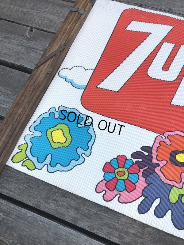 画像14: Vintage 7UP x Peter Max Cardboard Store Sign (R208)