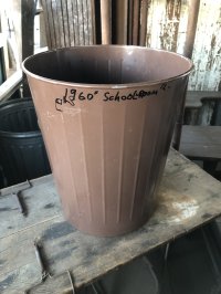 Vintage Industrial Metal Trush Can (R211)