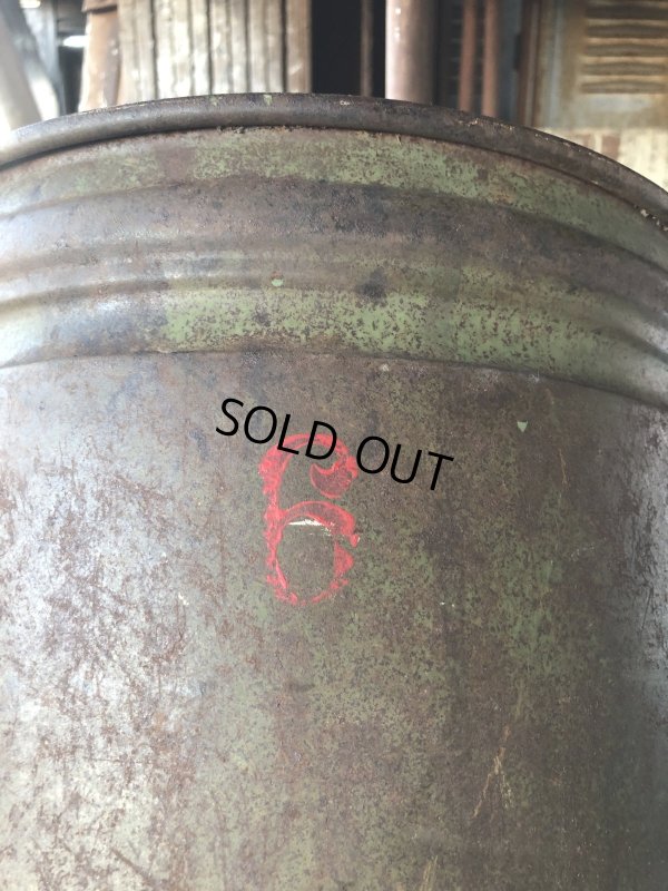 画像10: Vintage Industrial Metal Trush Can (R212)