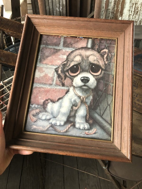 画像12: 60s GIG Vintage Big Eye Pity Puppy Art (R228)