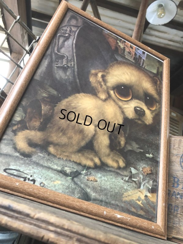 画像9: 60s GIG Vintage Big Eye Pity Puppy Art (R230)