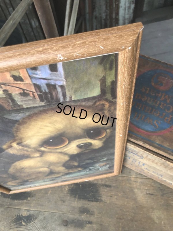 画像4: 60s GIG Vintage Big Eye Pity Puppy Art (R230)