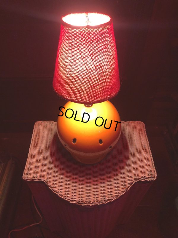 画像10: Vintage Mid-Century Hippie Smiley Happy Face Ceramic Table Lamp (R233)