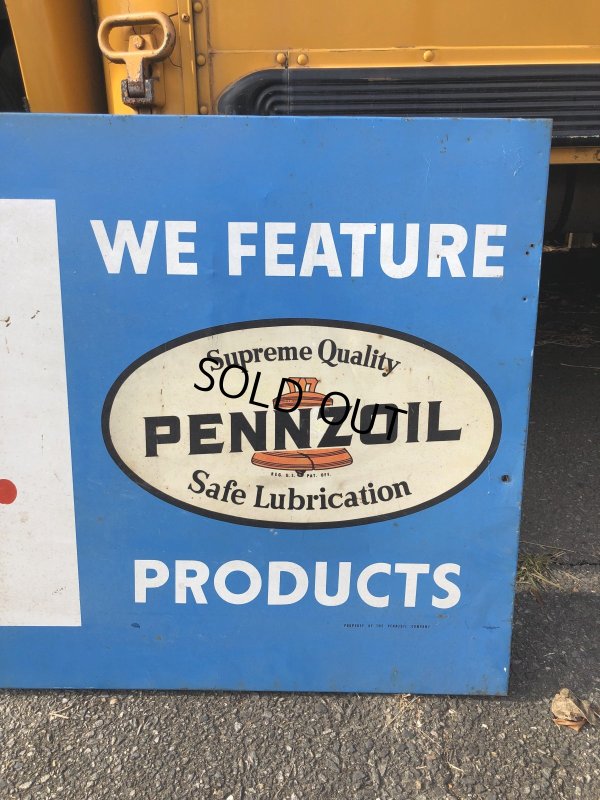 画像7: 【店舗引き取り限定】 Vintage Pennzoil Oil Safe Lubrication Huge Store Display Sign (R238)