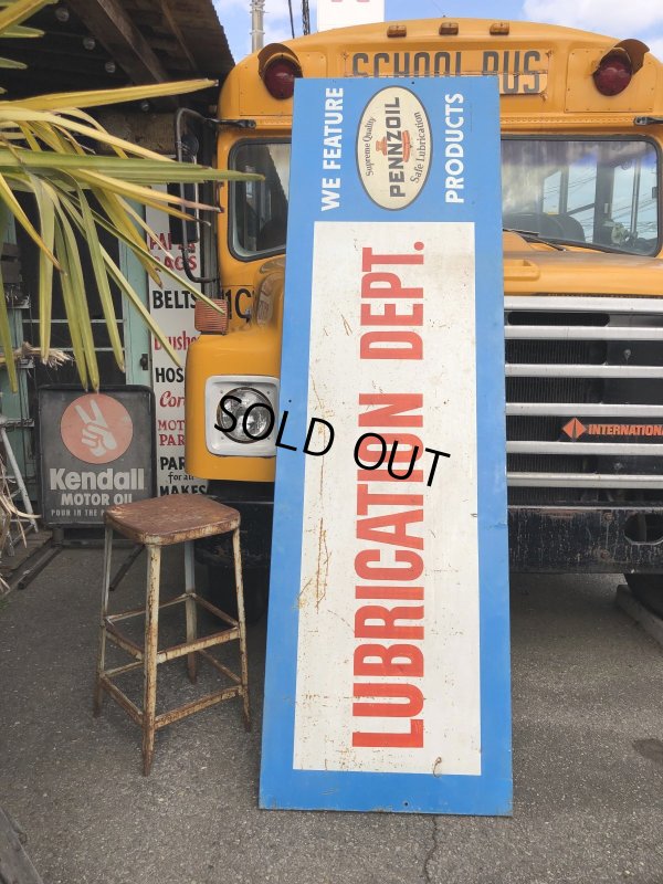 画像1: 【店舗引き取り限定】 Vintage Pennzoil Oil Safe Lubrication Huge Store Display Sign (R238)