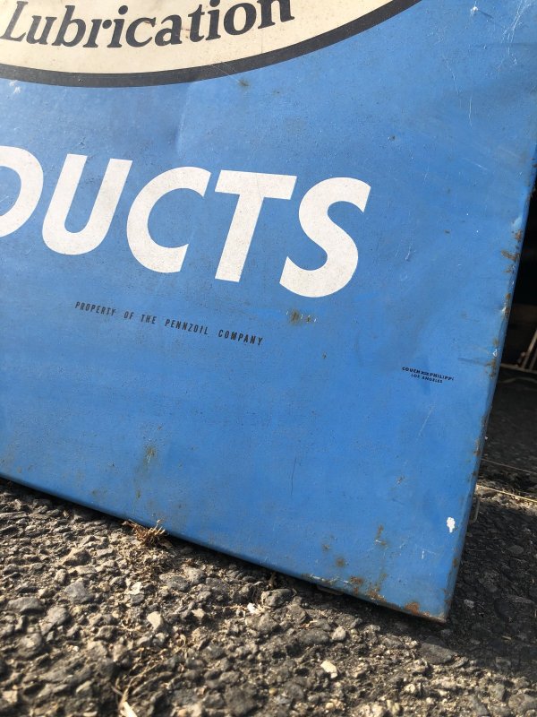 画像8: 【店舗引き取り限定】 Vintage Pennzoil Oil Safe Lubrication Huge Store Display Sign (R238)