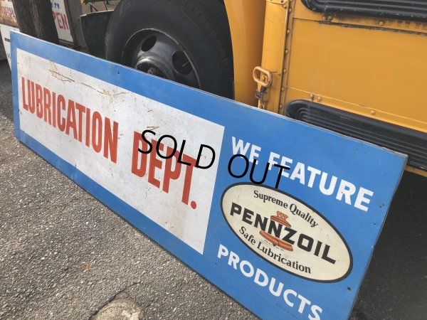 画像11: 【店舗引き取り限定】 Vintage Pennzoil Oil Safe Lubrication Huge Store Display Sign (R238)