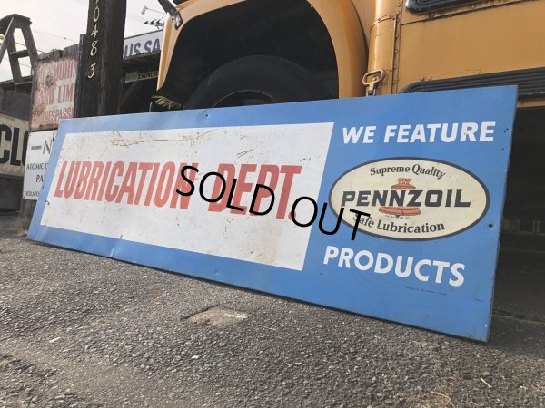 画像12: 【店舗引き取り限定】 Vintage Pennzoil Oil Safe Lubrication Huge Store Display Sign (R238)