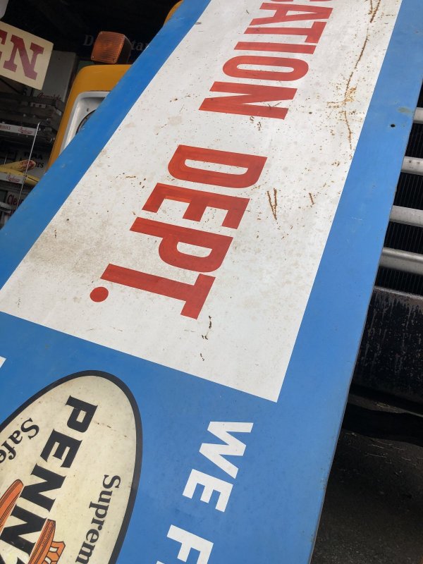 画像20: 【店舗引き取り限定】 Vintage Pennzoil Oil Safe Lubrication Huge Store Display Sign (R238)
