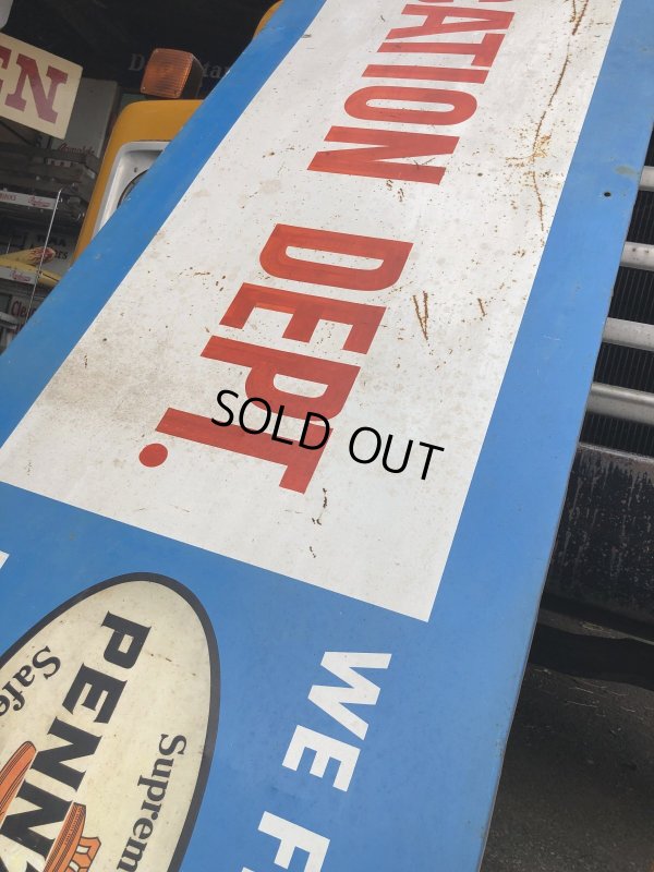 画像20: 【店舗引き取り限定】 Vintage Pennzoil Oil Safe Lubrication Huge Store Display Sign (R238)