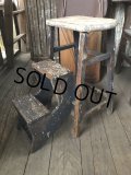 Antique Wooden Ladder Step Stool (R240)