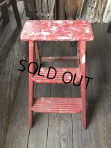 Vintage Wooden Ladder Step Stool (R239)