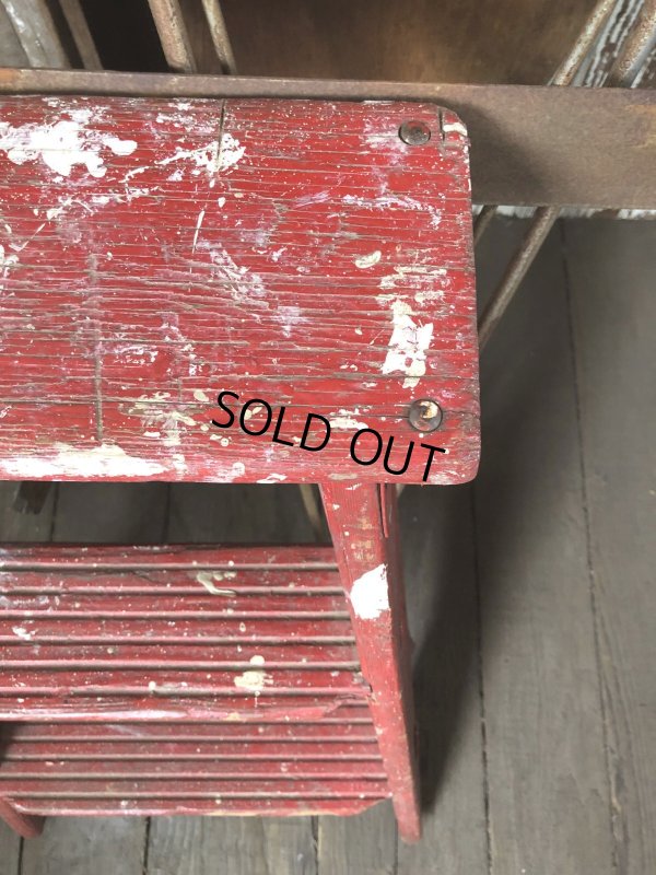 画像9: Vintage Wooden Ladder Step Stool (R239)
