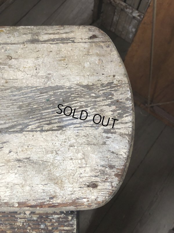 画像17: Antique Wooden Ladder Step Stool (R240)