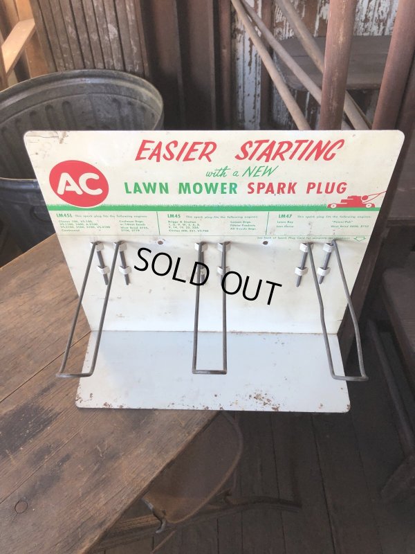 画像19: Vintage AC Spark Plugs AC Lawn Mower Spark Plugs Store Counter Display (R255)