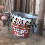 70s Vintage Bonanza TV Show Ponderosa Ranch Tin Cup  (R226)