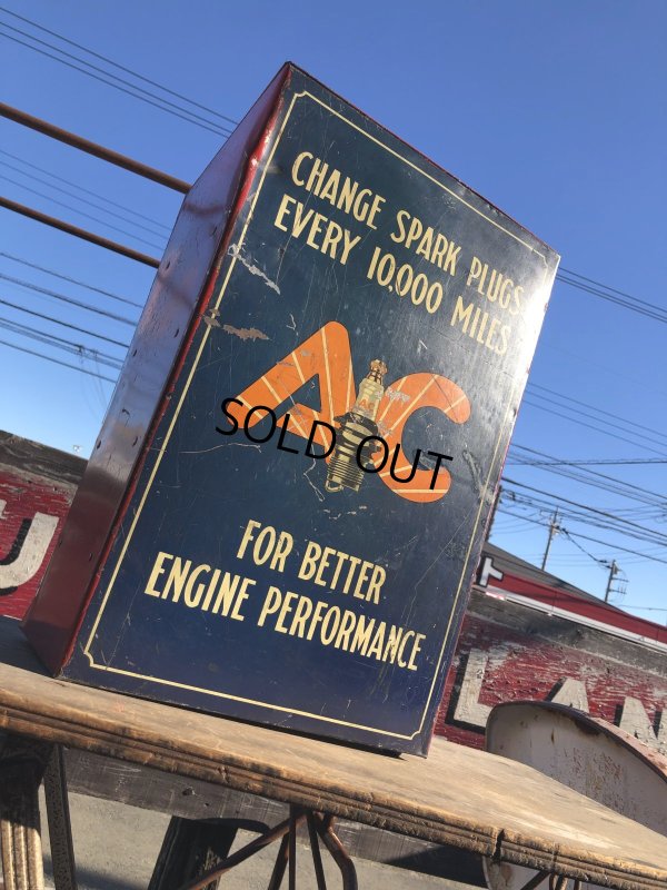 画像29: Vintage AC Spark Plugs Metal Advertising Cabinet Display Case Sign (R257)