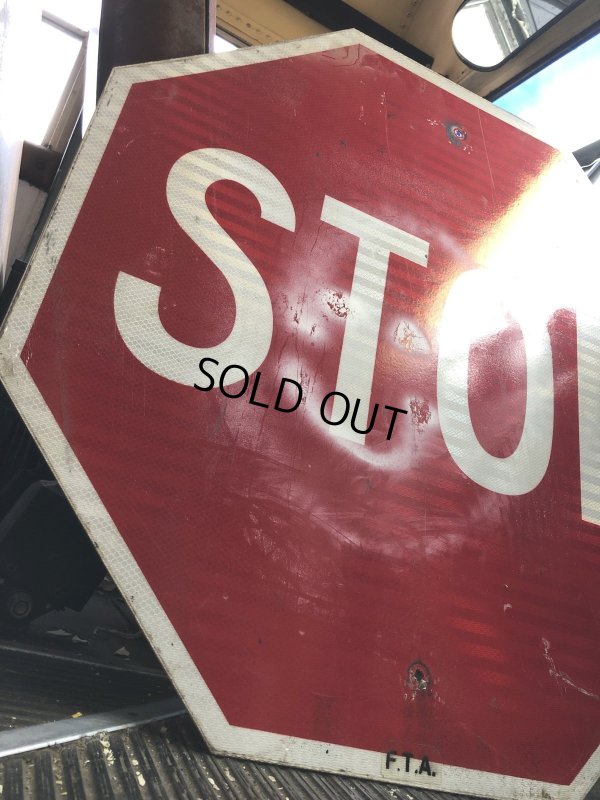 画像5: Vintage Road Street Sign STOP (R271)