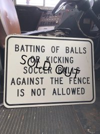 Vintage Road Street Sign AGAINST THE FENCE IN NOT ALLOWED (R267)