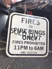 Vintage Road Street Sign FIRE IN FIRE RINGS ONLY (R260)