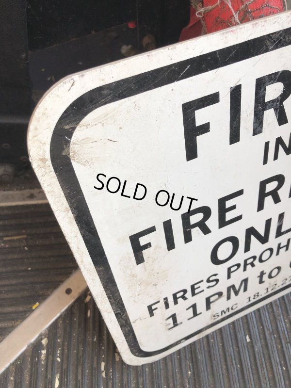 画像2: Vintage Road Street Sign FIRE IN FIRE RINGS ONLY (R260)