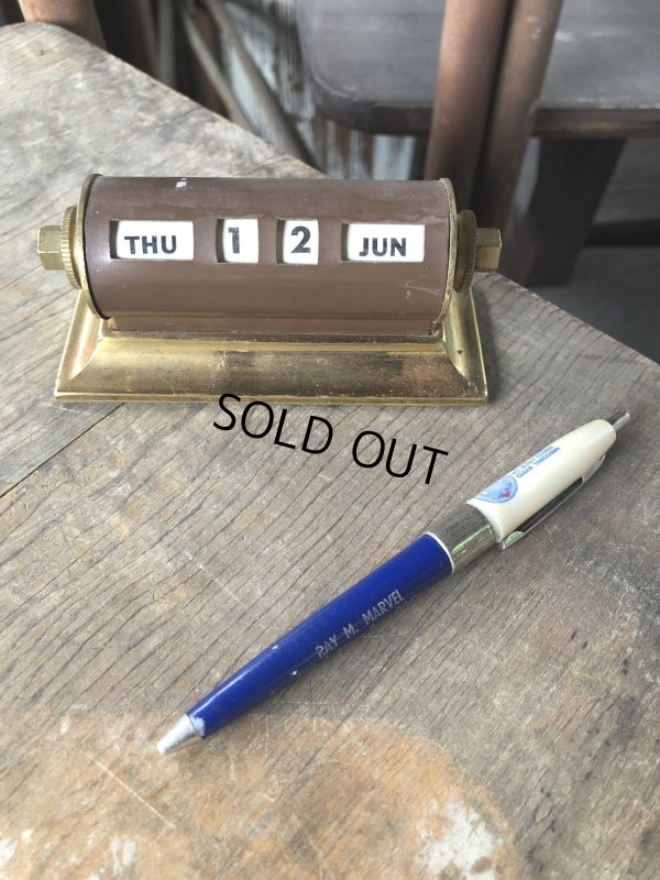 画像9: Vintage Perpetual Desk Top Brass Calendar (R272)