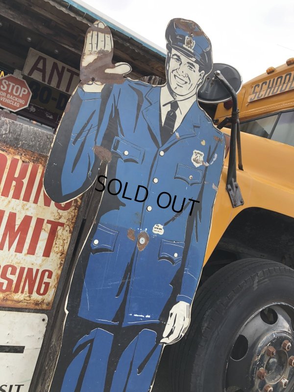 画像6: Vintage Metal Diecut Standing Service Man Estate Sign (R286)