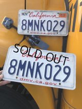 Original USA California License Plate 8MNK029 SET (R314)