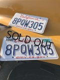 Original USA California License Plate 8PQW305 SET (R317)