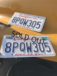 Original USA California License Plate 8PQW305 SET (R317)
