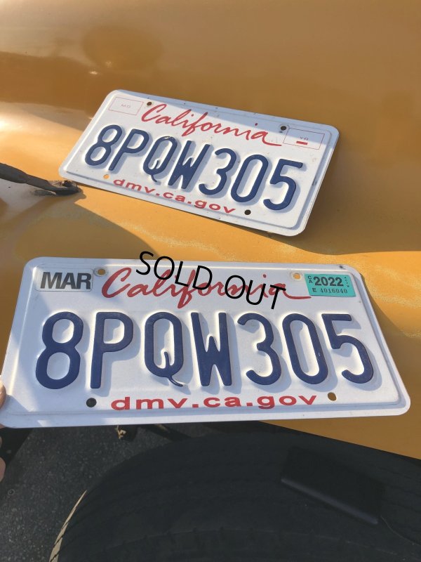 画像1: Original USA California License Plate 8PQW305 SET (R317)