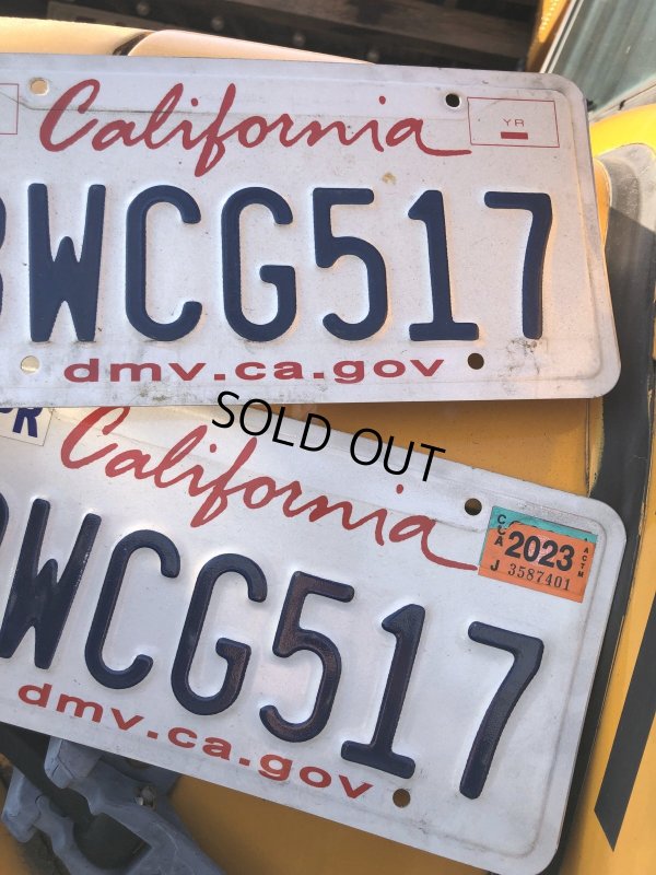 画像2: Original USA California License Plate 8WCG517 SET (R315)