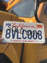 Original USA California License Plate 8VLC008 (R319)