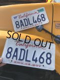 Original USA California License Plate 8ADL468 SET (R316)