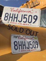 Original USA California License Plate 8HHJ509 SET (R306)
